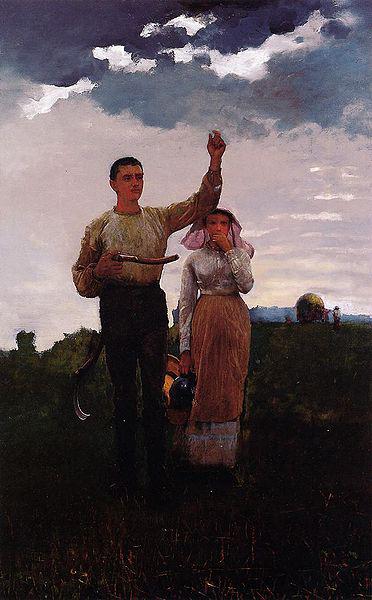 Winslow Homer Answering the Horn 1876 Winslow Homer, Painting oil painting picture